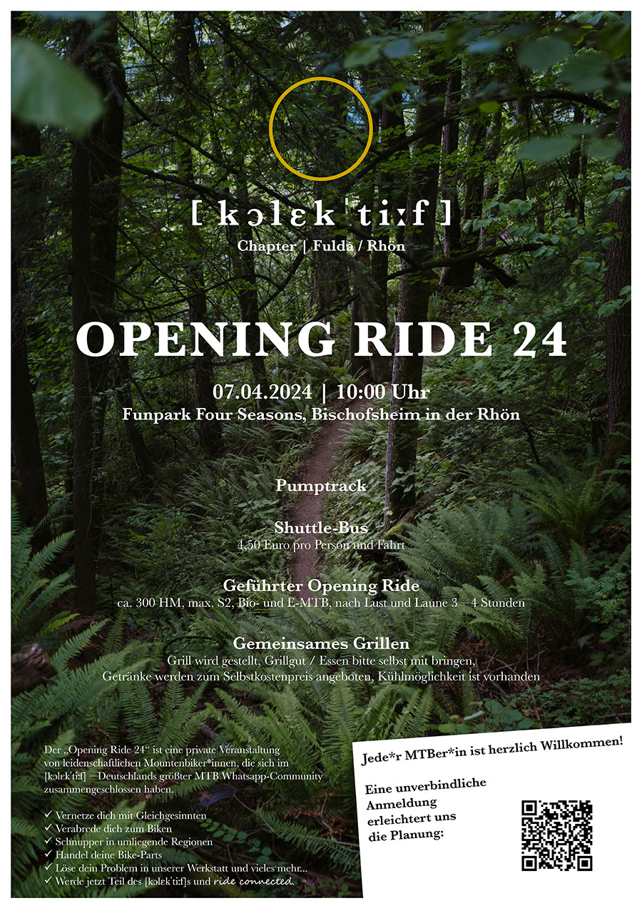 [kɔlɛkˈtiːf] Opening Ride 24 Chapter Fulda / Rhön