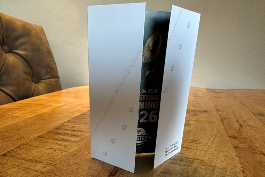 Flyer mit Zweibruch-Fensterfalz